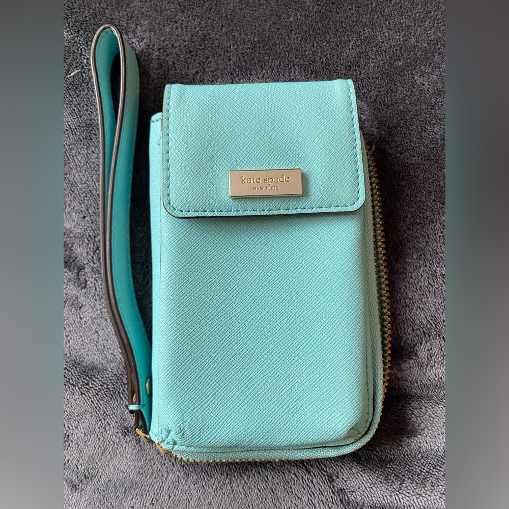 Kate Spade wristlet / phone holder blue